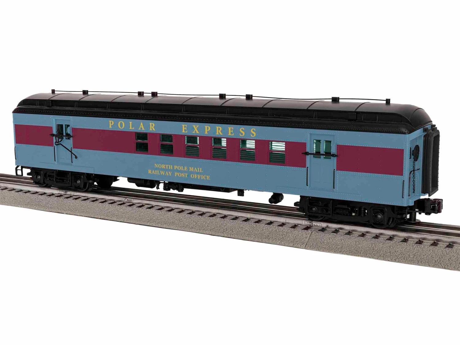 Lionel 1927352 O Gauge Polar Express™ 60' RPO Car - Black Roof 3 Lionel 1927352 O Gauge Polar Express™ 60' RPO Car - Black Roof