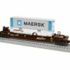 Lionel 1928520 O Gauge Maxi-Stack Well Car With Containers BNSF 28520 - NOS -Lionel Sales Store lionel 1928520 o gauge maxi stack well car with containers bnsf 28520 nos