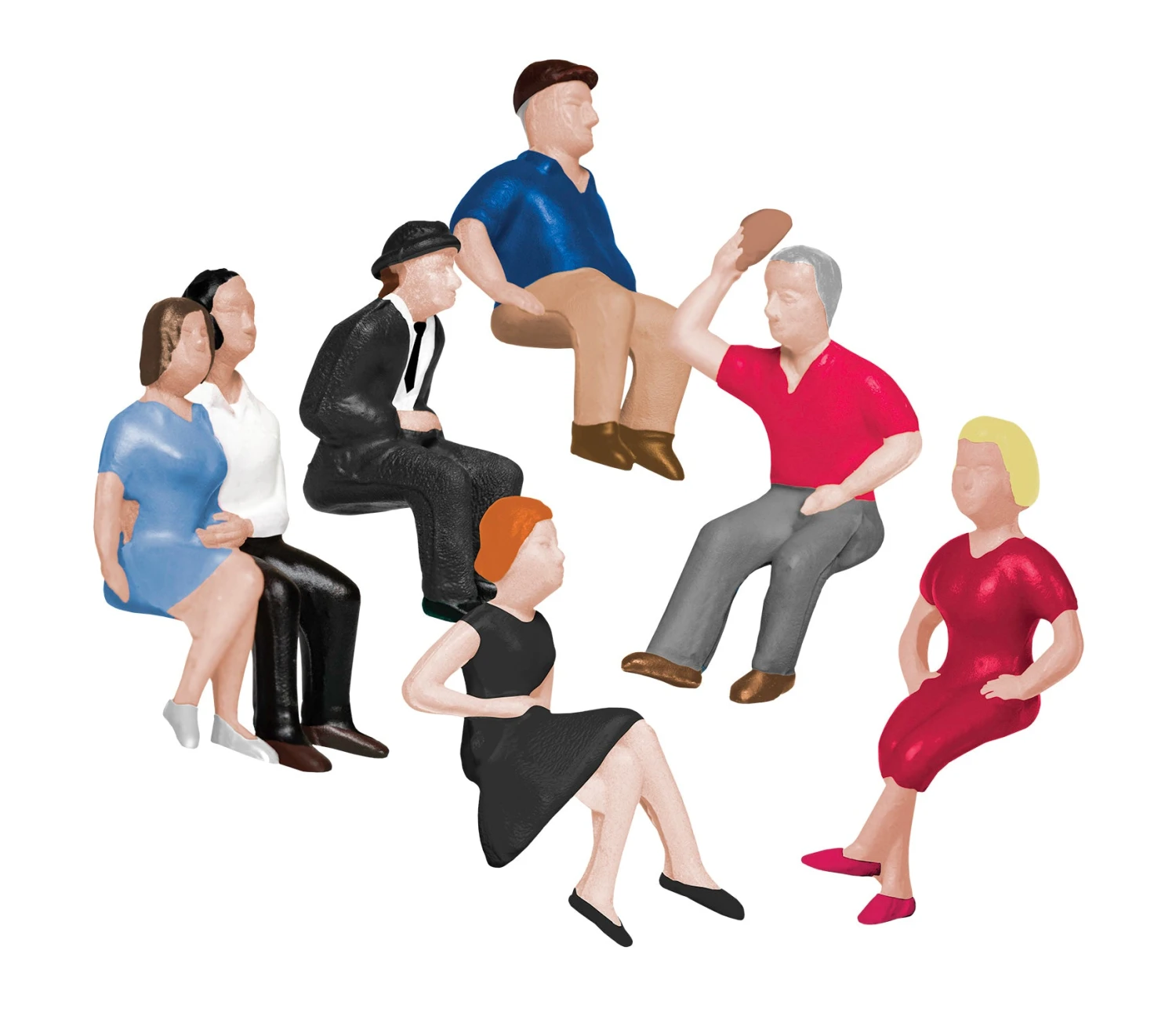 Lionel 1957110 HO Scale Figures -Sitting Passengers 3 Lionel 1957110 HO Scale Figures -Sitting Passengers