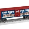 Lionel 2128110 O Gauge Anheuser Busch This Buds For You Reefer -Lionel Sales Store lionel 2128110 o gauge anheuser busch this buds for you reefer