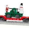 Lionel 2128260 O Gauge North Pole Central Flatcar With Handcar -Lionel Sales Store lionel 2128260 o gauge north pole central flatcar with handcar