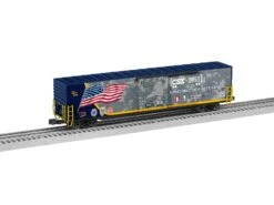 Lionel 2226840 O Scale Illuminated Flag Boxcar CSX Veterans