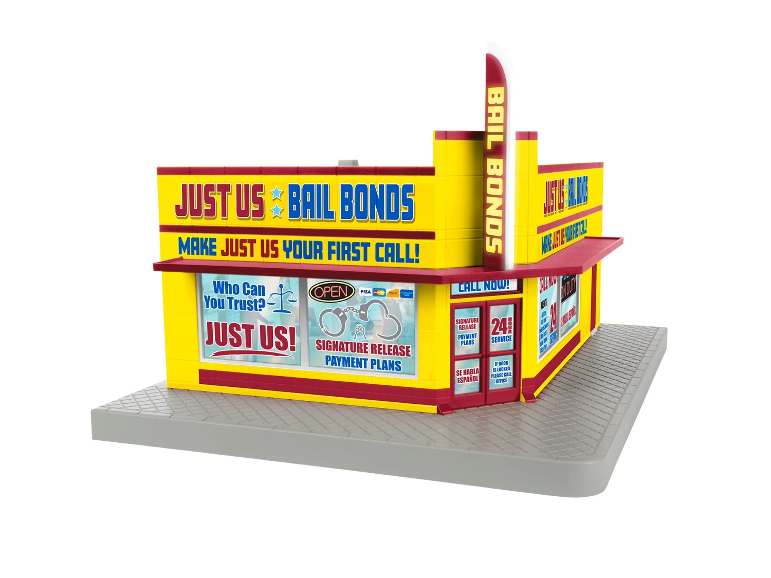 Lionel 2229170 O Gauge Bail Bonds Building (Plug-Expand-Play)