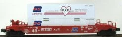 Lionel 6-52101 O Gauge Chicagoland Club Car BN Maxi-Stack Well Car With Containers - NOS